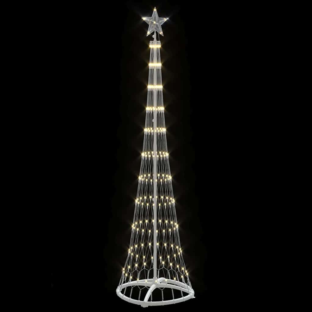 LED Ziemassvētku egle ar statīvu Silti balta 51 x 51 x 190 cm metāls