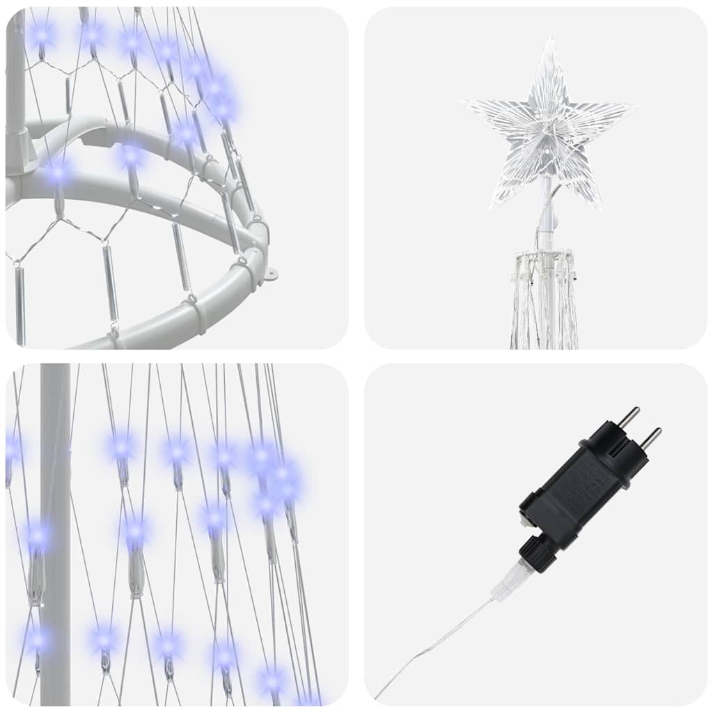 LED Kalėdų medis WINTER WINTER, su 230 LED Mėlyna 51 x 51 x 190 cm. metalas