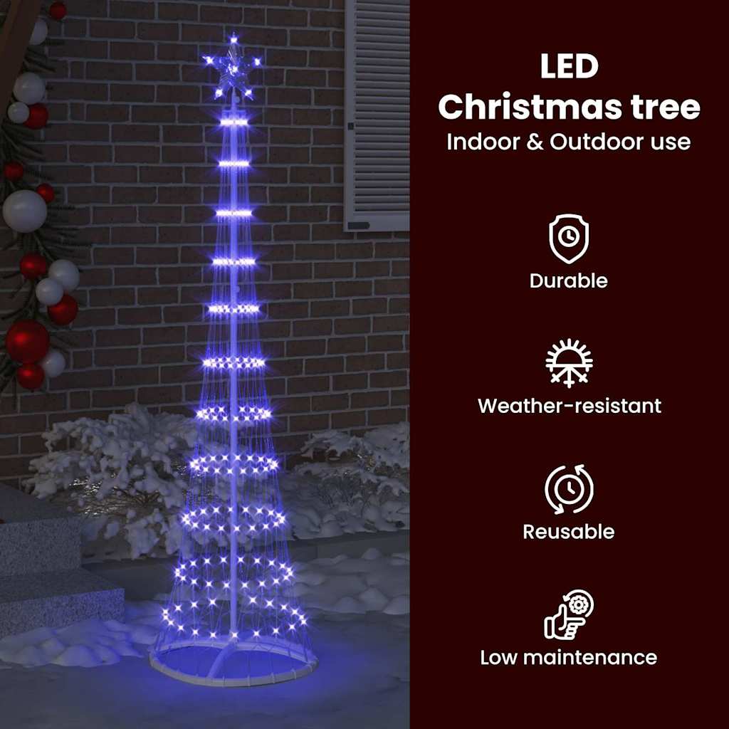 LED Kalėdų medis WINTER WINTER, su 230 LED Mėlyna 51 x 51 x 190 cm. metalas