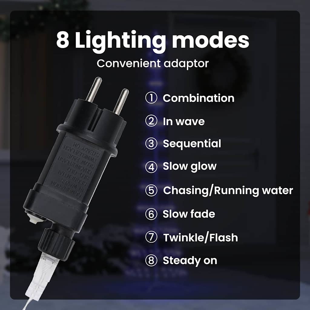 LED Kalėdų medis WINTER WINTER, su 230 LED Mėlyna 51 x 51 x 190 cm. metalas