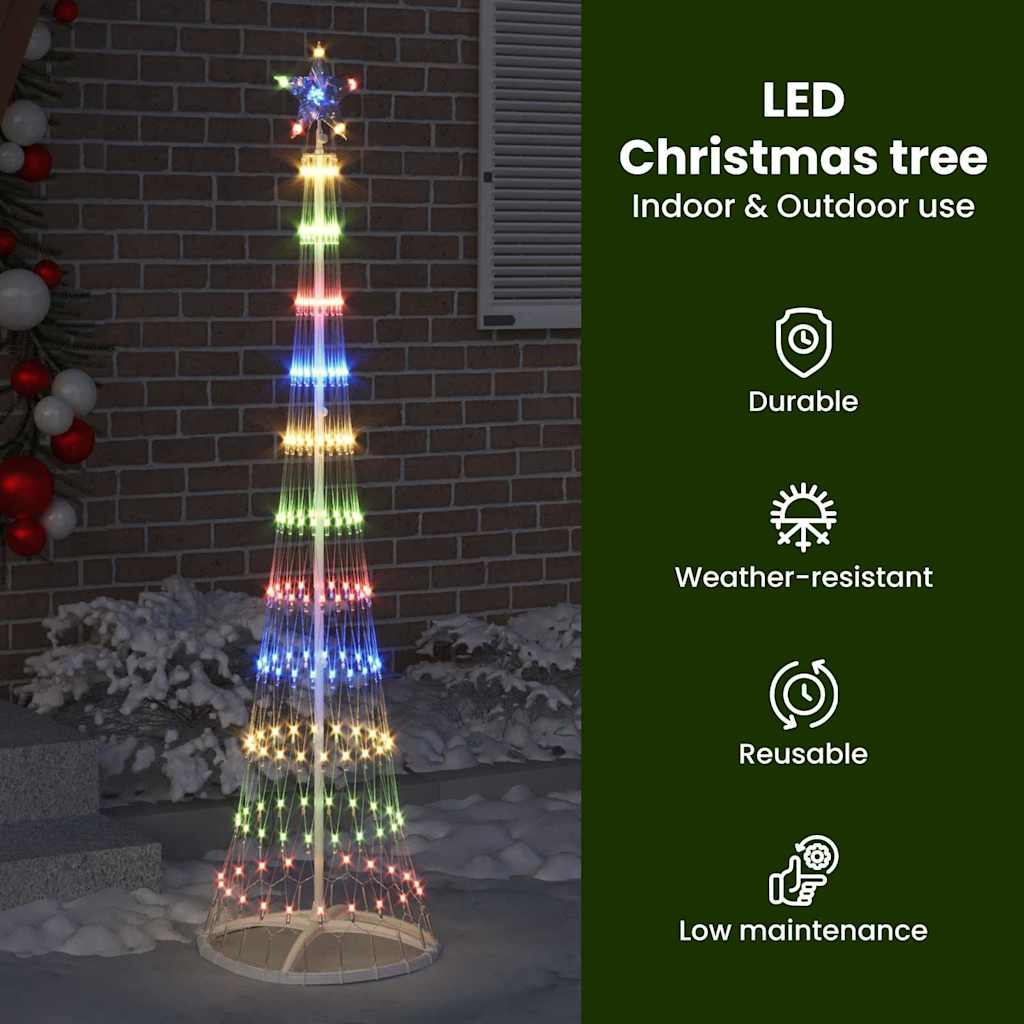 LED Kalėdų medis WINTER WINTER, Įvairiaspalvis 51 x 51 x 190 cm. metalas