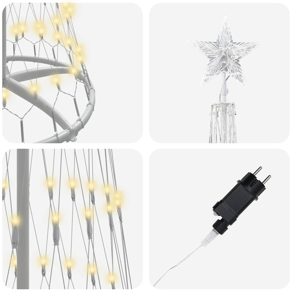 LED Kalėdų medis WINTER WINTER, stovu Šilta balta 70 x 70 x 250 cm. metalas