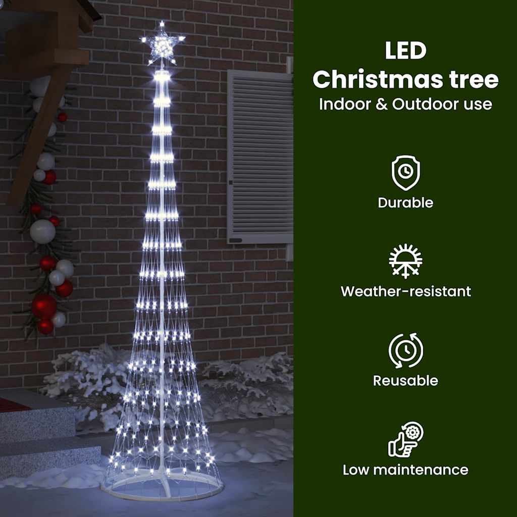 LED Kalėdų medis WINTER WINTER, stovu Šalta balta 70 x 70 x 250 cm. metalas