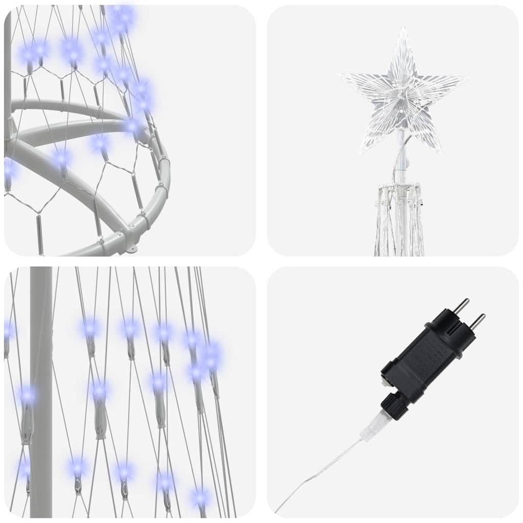 LED Kalėdų medis WINTER WINTER, su 290 LED Mėlyna 70 x 70 x 250 cm. metalas