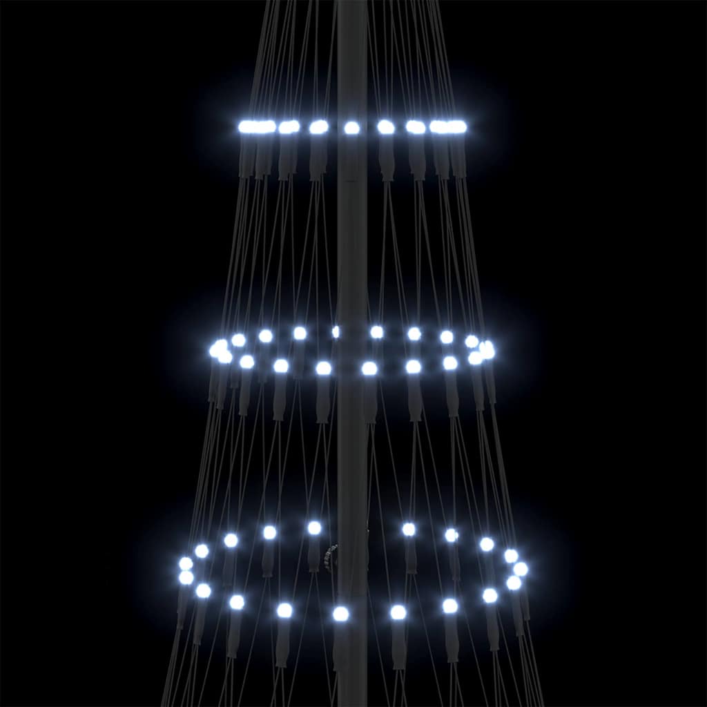 LED Kalėdų medis Šaltas baltas 184,5 cm metalas
