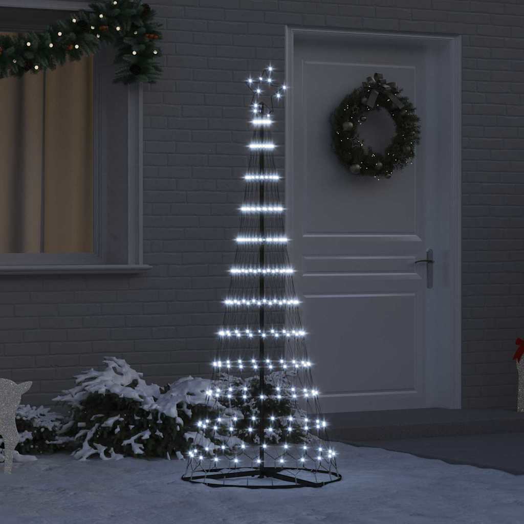 LED Kalėdų medis Šaltas baltas 184,5 cm metalas