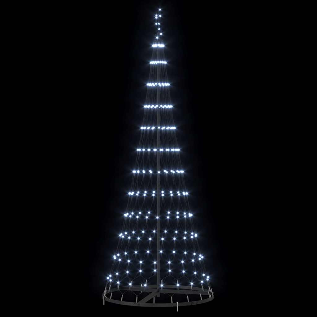 LED Kalėdų medis Šaltas baltas 184,5 cm metalas