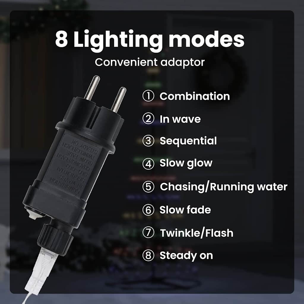 LED Kalėdų medis su 230 LED Įvairiaspalvis 184.5 cm metalas