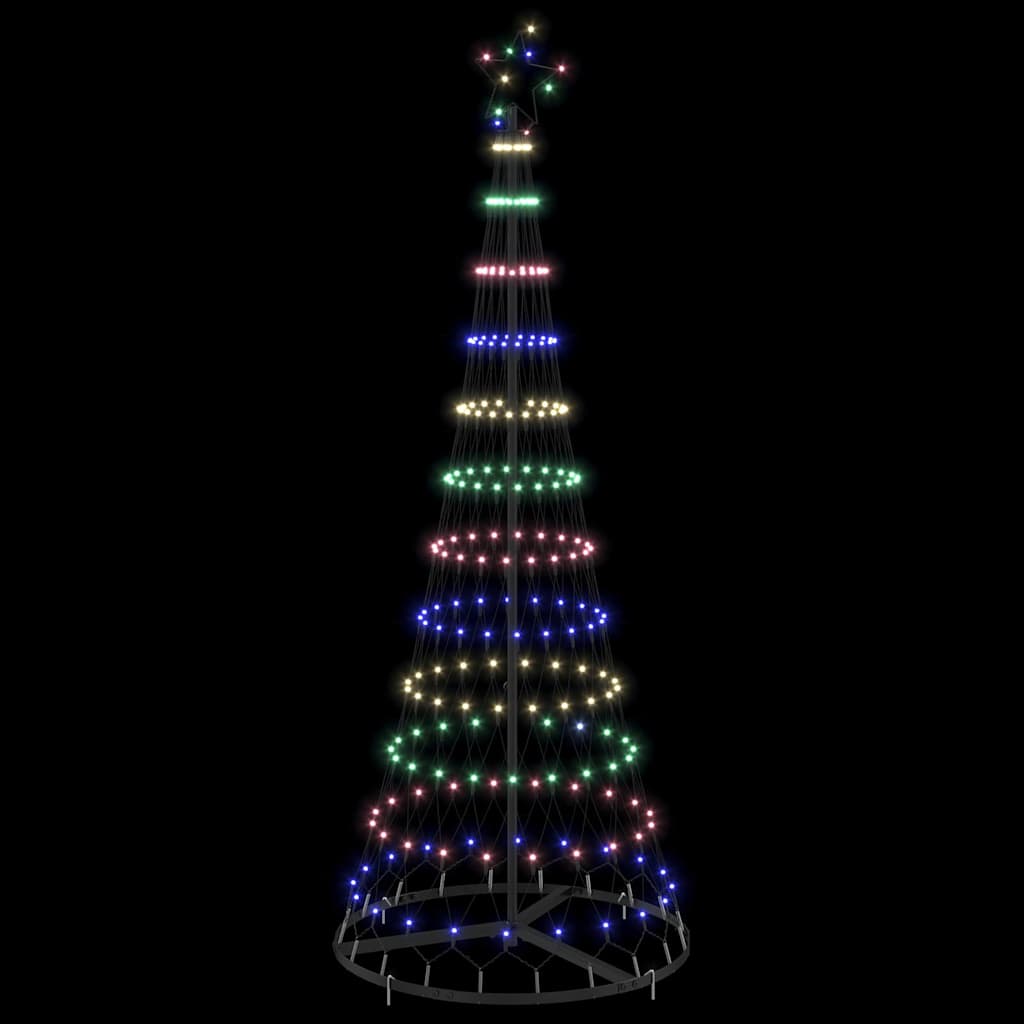 LED Kalėdų medis su 230 LED Įvairiaspalvis 184.5 cm metalas