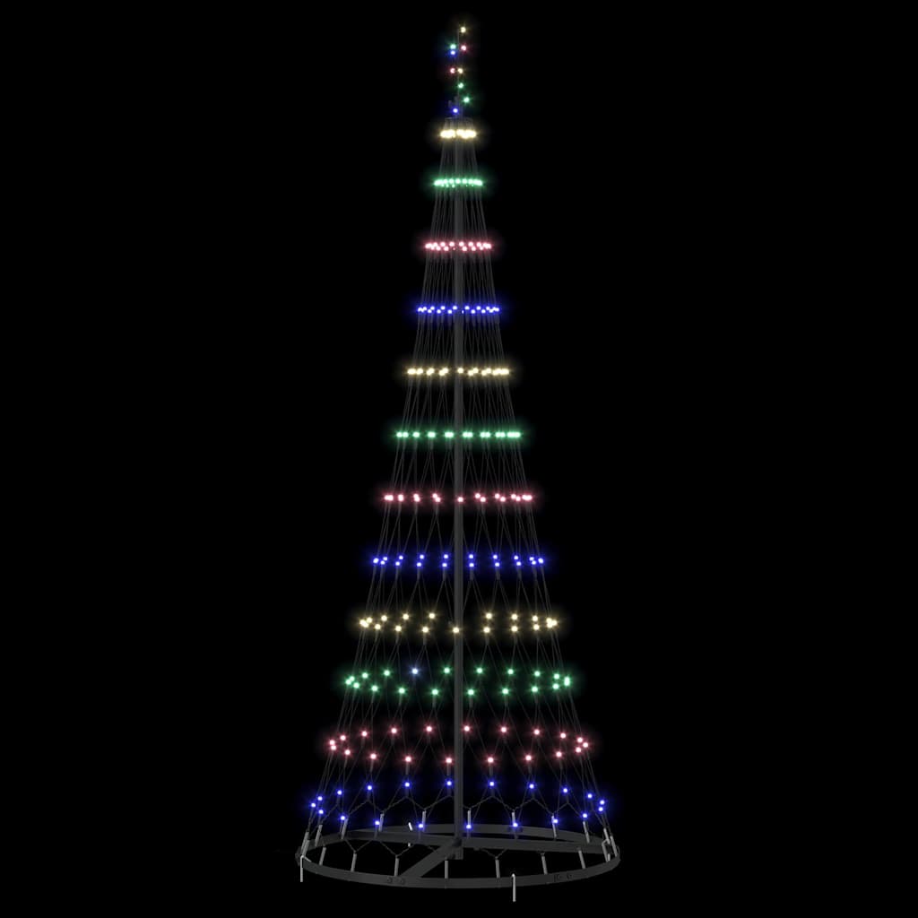LED Kalėdų medis su 230 LED Įvairiaspalvis 184.5 cm metalas