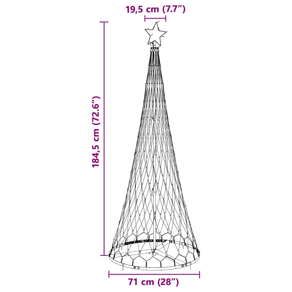 LED Kalėdų medis WINTER WINTER, Įvairiaspalvis 71 x 71 x 184.5 cm. metalas