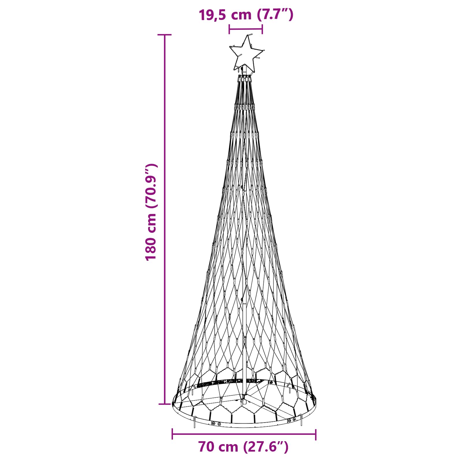 LED Kalėdų medis su 230 LED Įvairiaspalvis 184.5 cm metalas
