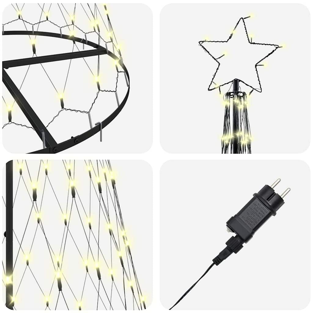 LED Kalėdų medis Šilta balta 250 cm metalas