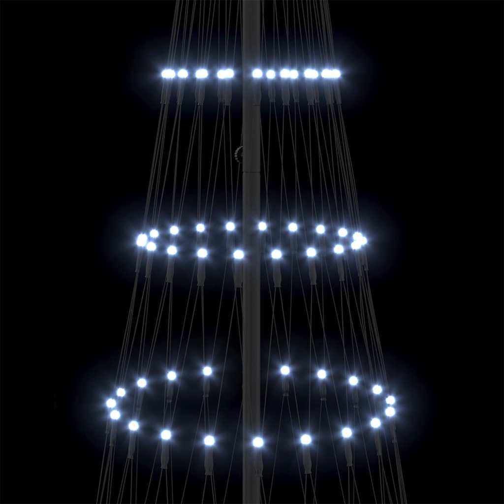 LED Kalėdų medis Šaltas baltas 250 cm metalas