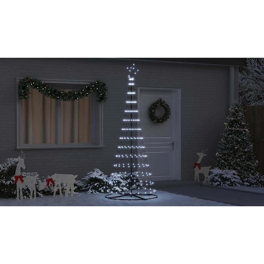 LED Kalėdų medis su 295 LED s stovu Šalta balta 250 cm metalas
