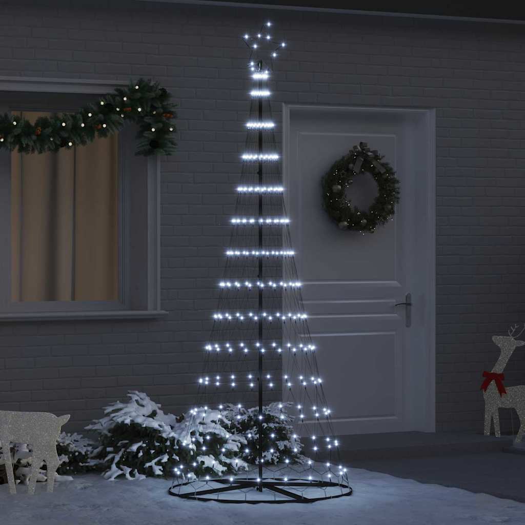LED Kalėdų medis Šaltas baltas 250 cm metalas