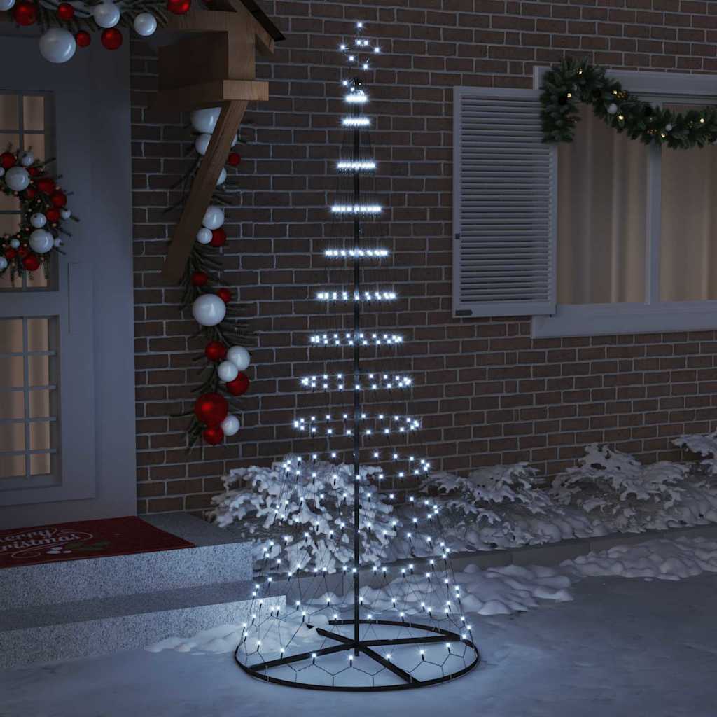 LED Kalėdų medis Šaltas baltas 250 cm metalas