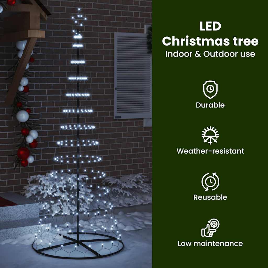 LED Kalėdų medis su 295 LED s stovu Šalta balta 250 cm metalas