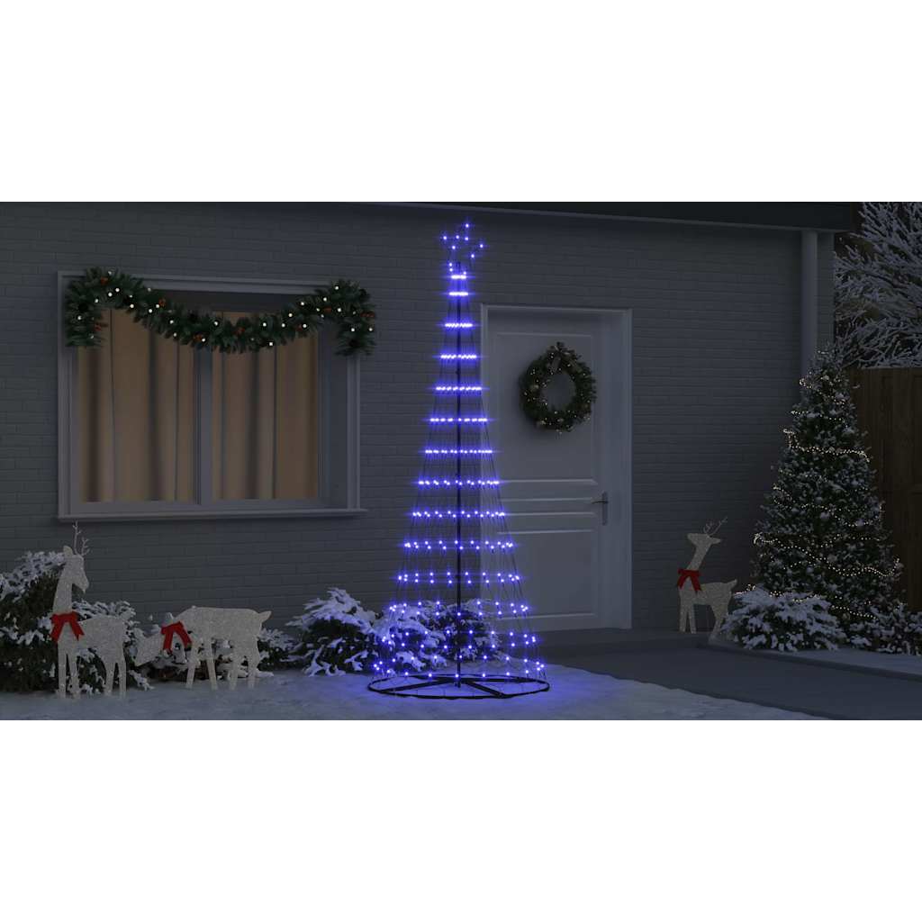 LED Kalėdų medis su 295 LED s stovu Mėlyna 250 cm metalas