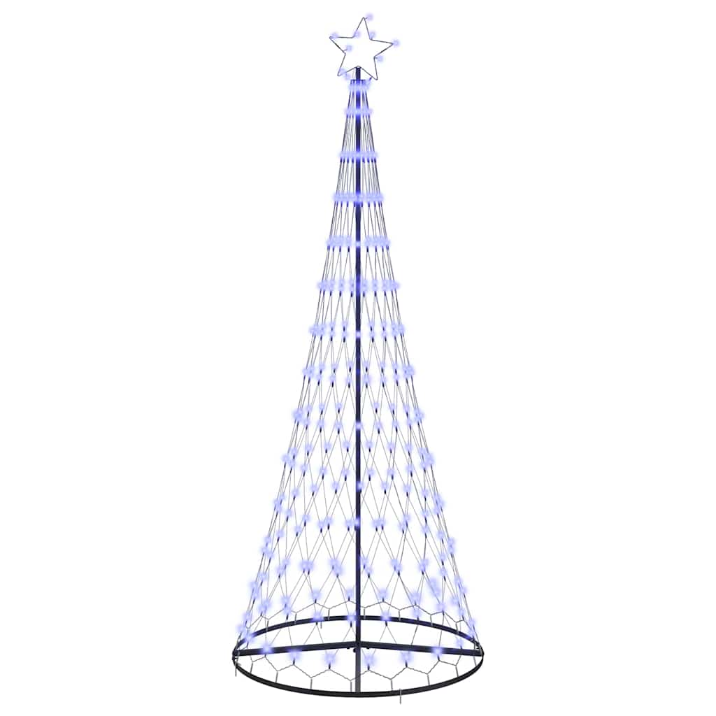 LED Kalėdų medis su 295 LED s stovu Mėlyna 250 cm metalas