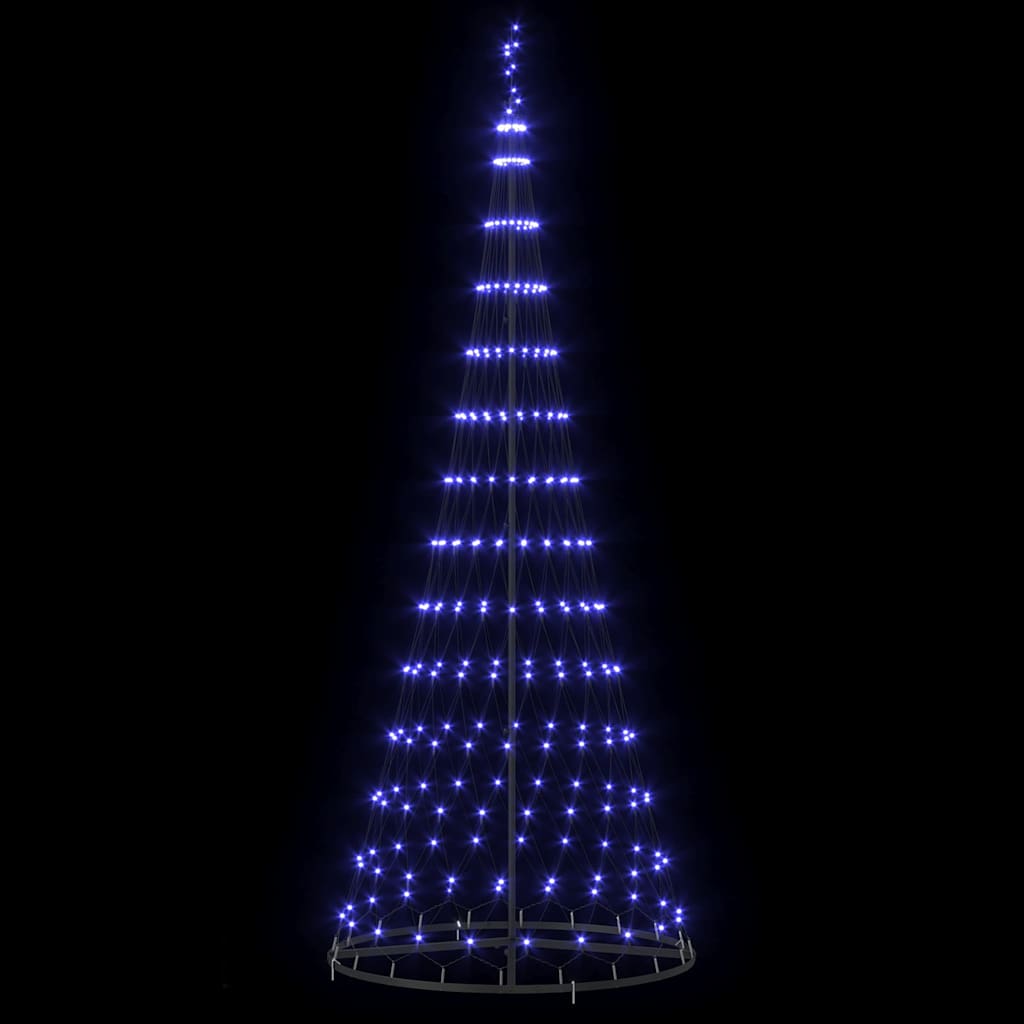 LED Kalėdų medis su 295 LED s stovu Mėlyna 250 cm metalas