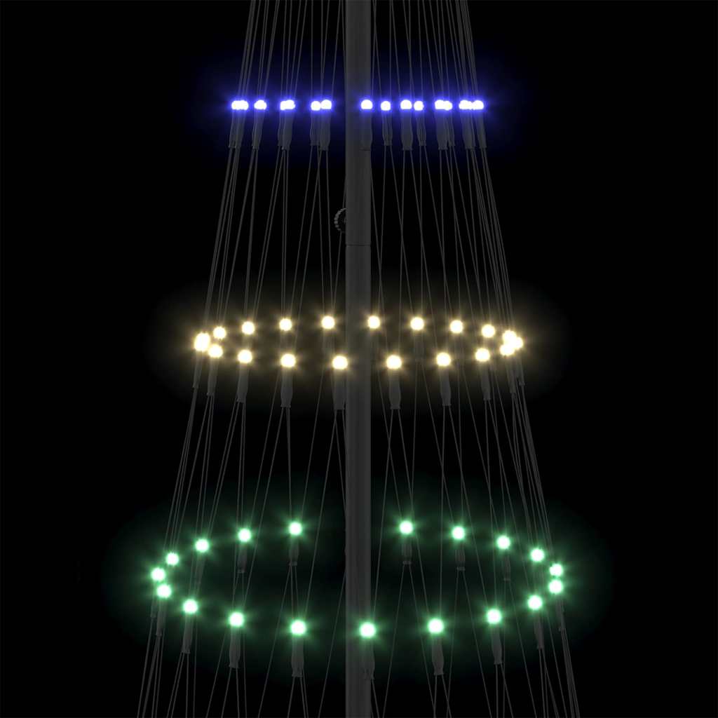 LED Kalėdų medis Įvairiaspalvis 250 cm metalas