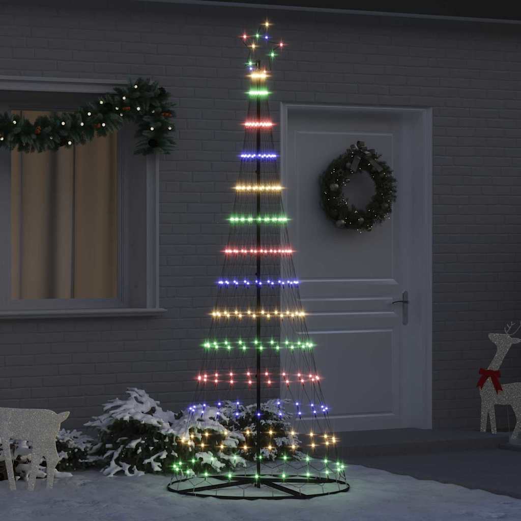 LED Kalėdų medis Įvairiaspalvis 250 cm metalas