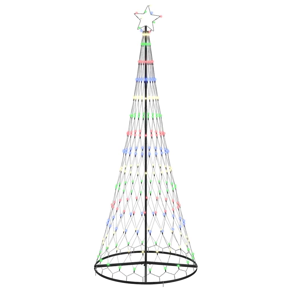 LED Kalėdų medis Įvairiaspalvis 250 cm metalas