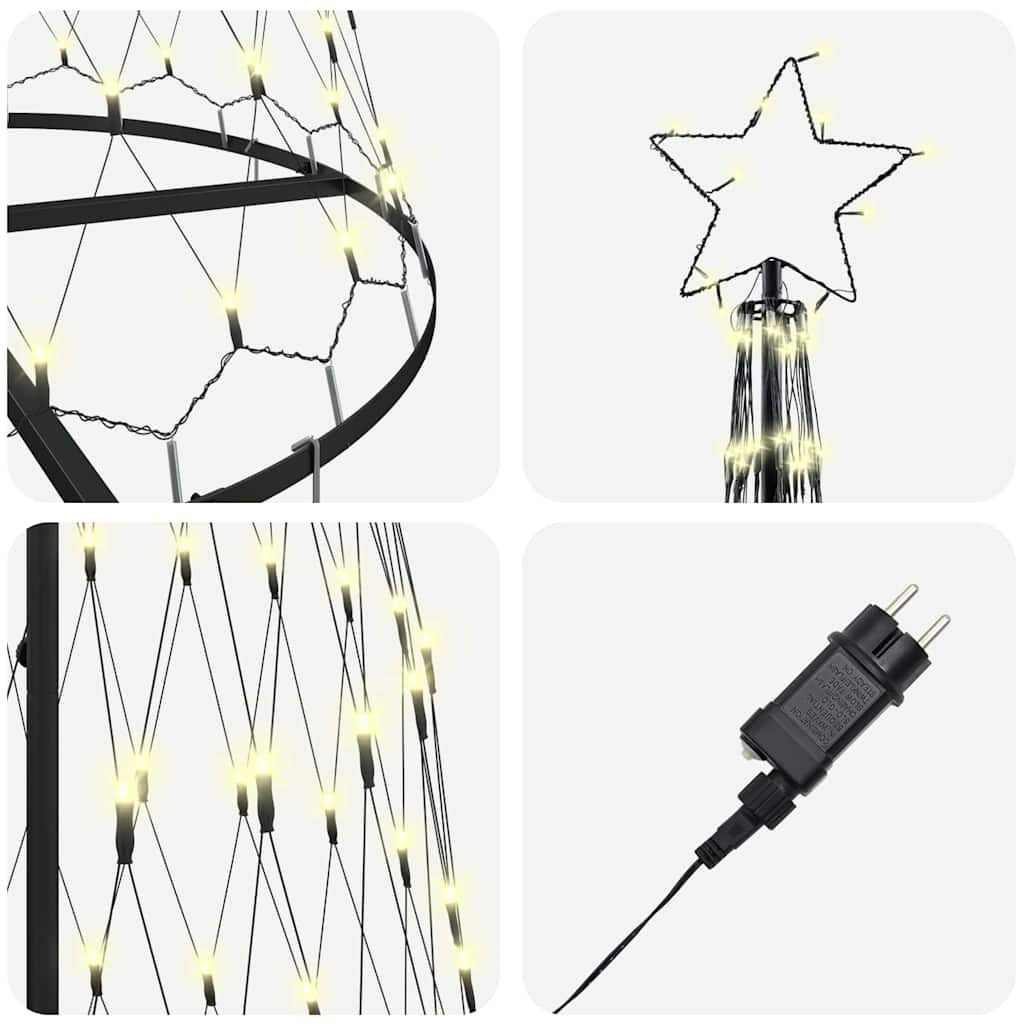 LED Kalėdų medis Šilta balta 302,5 cm metalas