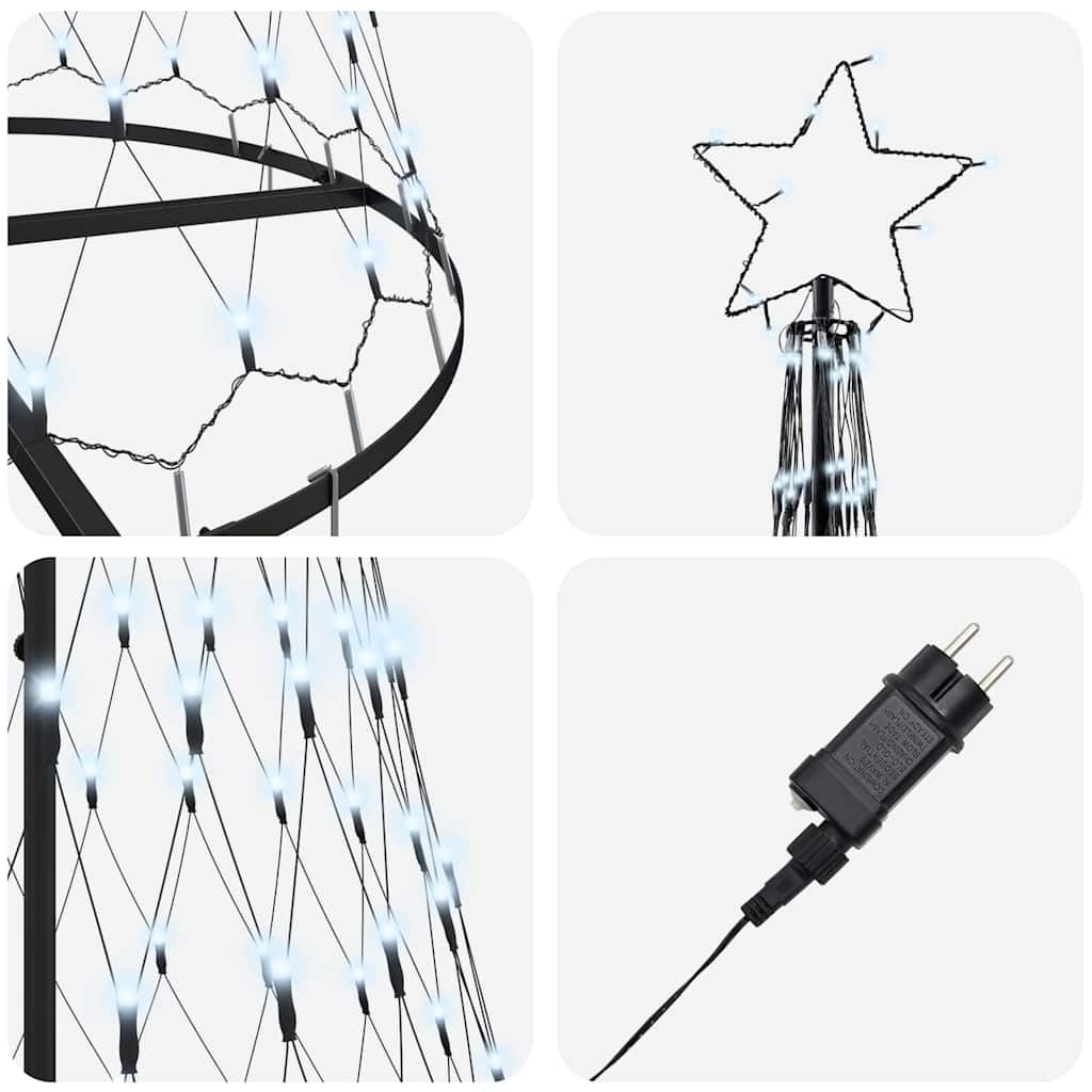 LED Kalėdų medis WINTER WINTER, Šalta balta 100.5 x 100.5 x 302.5 cm. metalas