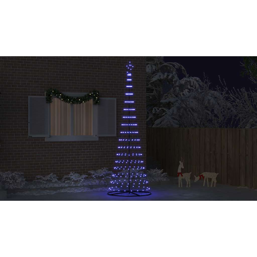 LED Ziemassvētku egle ar 355 LED diodēm statīvā Zila 302,5 cm metāls