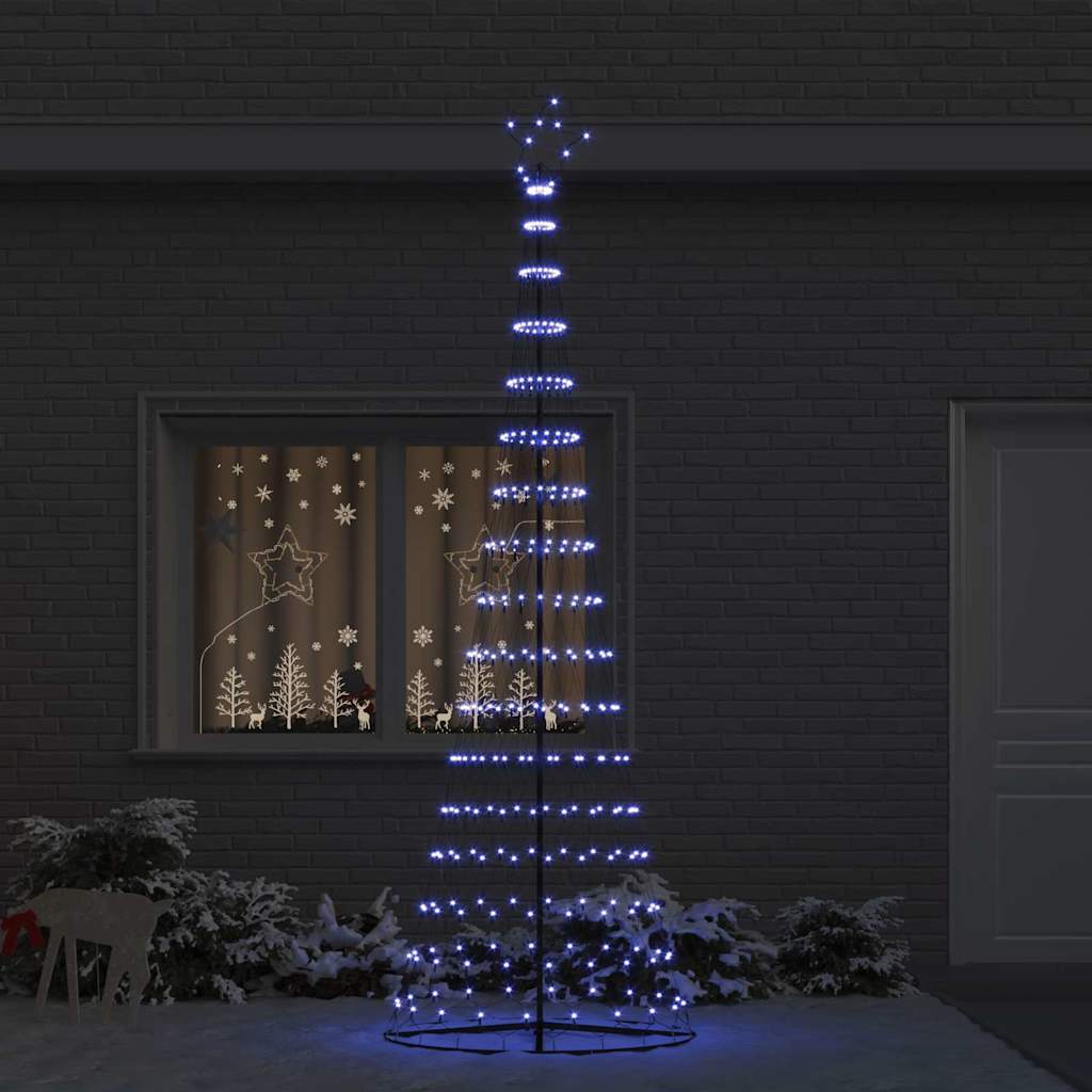 LED Kalėdų medis su 355 LED s stovu Mėlyna 302,5 cm metalas