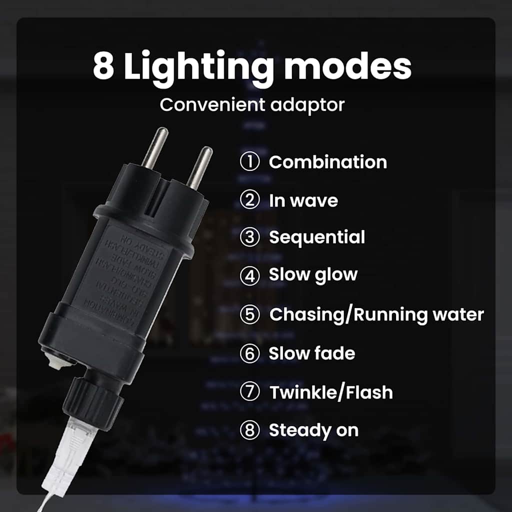 LED Ziemassvētku egle ar 355 LED diodēm statīvā Zila 302,5 cm metāls