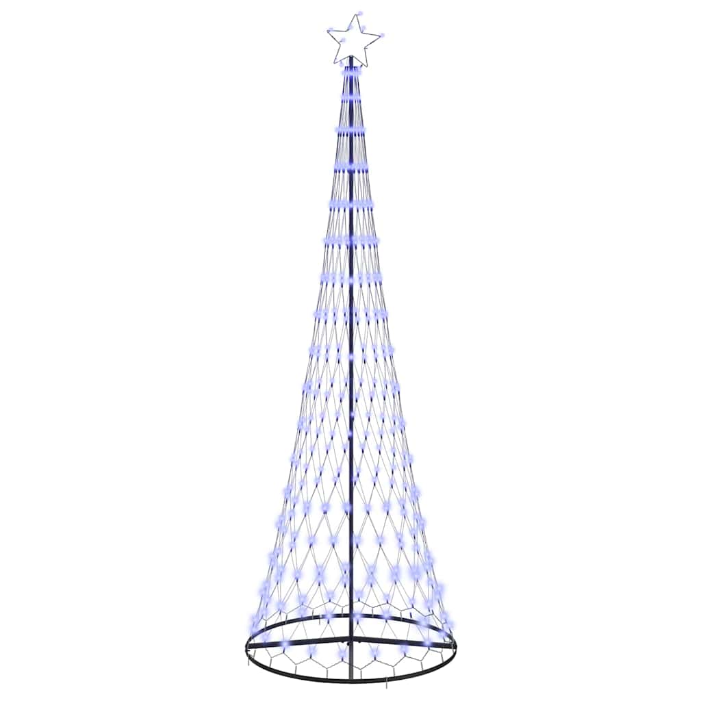 LED Kalėdų medis su 355 LED s stovu Mėlyna 302,5 cm metalas