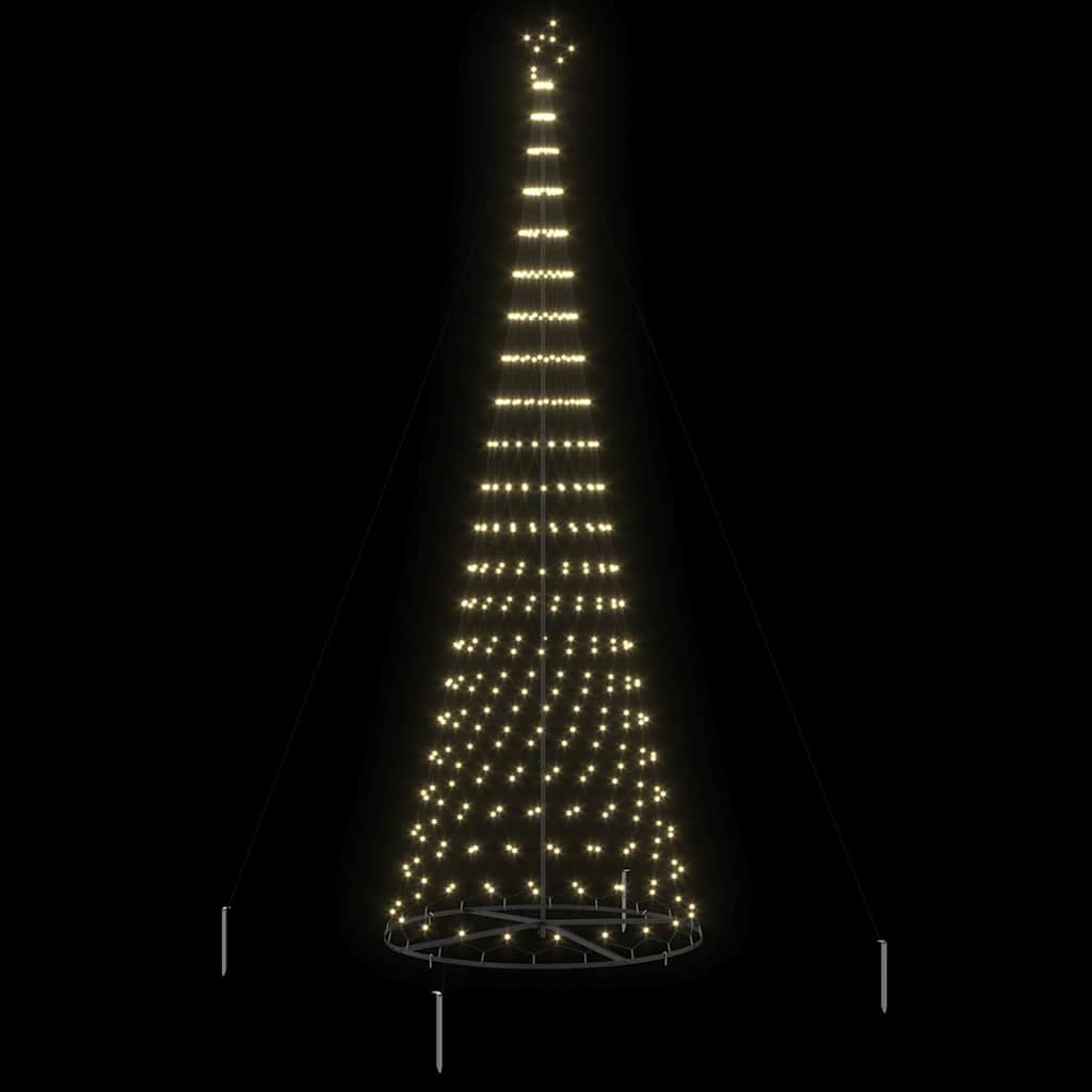 LED Kalėdų medis Šilta balta 400 cm metalas