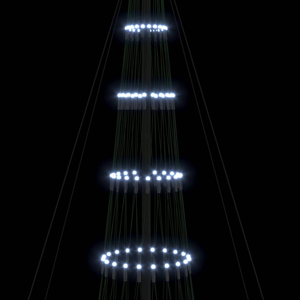 LED Kalėdų medis Šaltas baltas 400 cm metalas