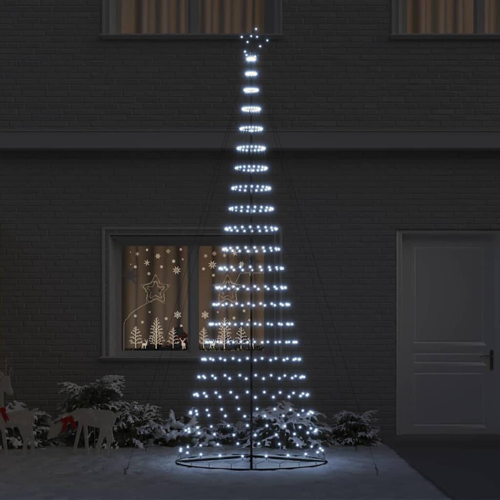 LED Kalėdų medis Šaltas baltas 400 cm metalas
