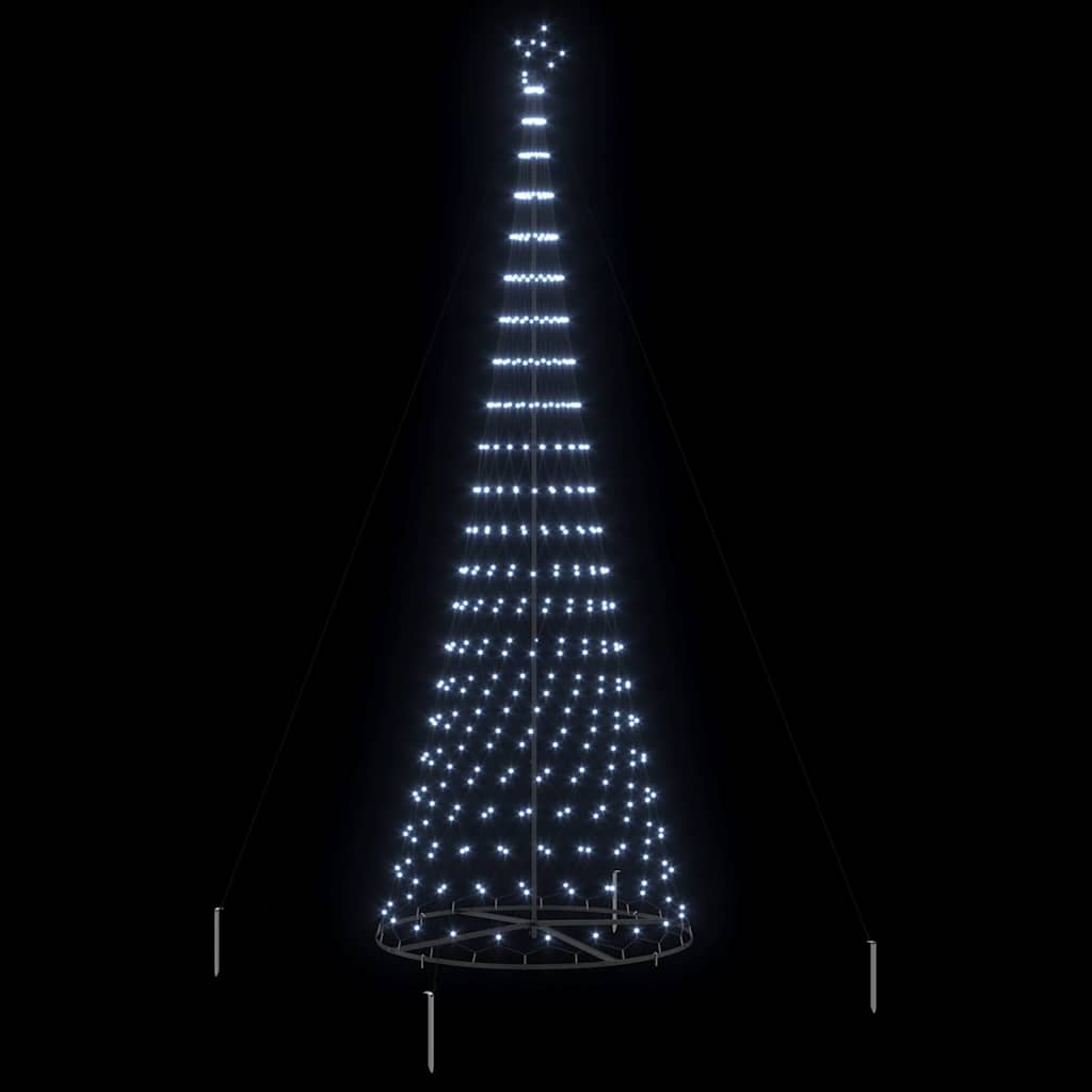 LED Kalėdų medis Šaltas baltas 400 cm metalas