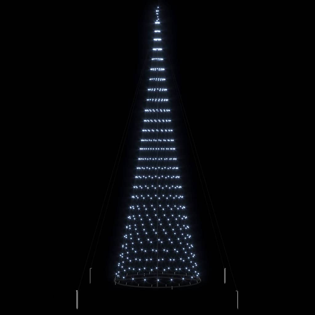 LED Kalėdų medis Šaltas baltas 400 cm metalas