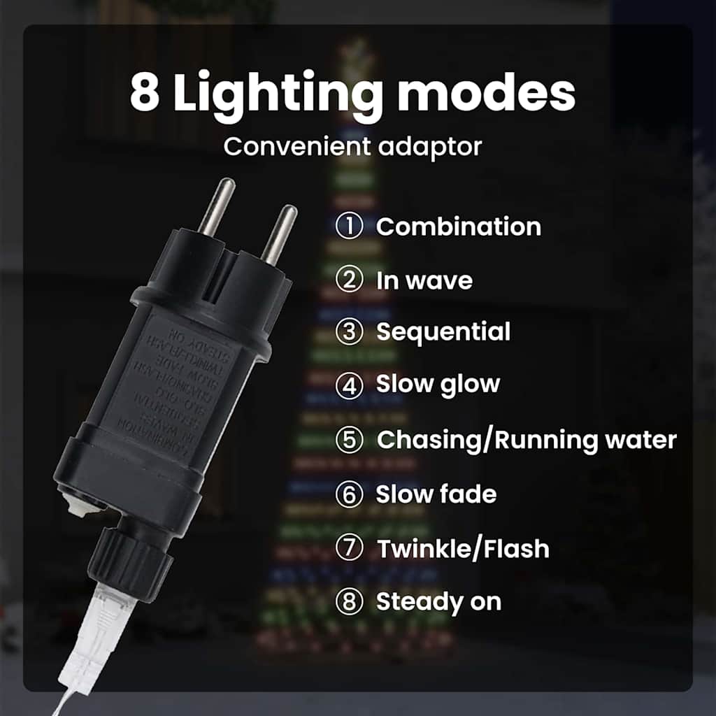 LED Kalėdų medis su 455 LED Įvairiaspalvis 399 cm metalas