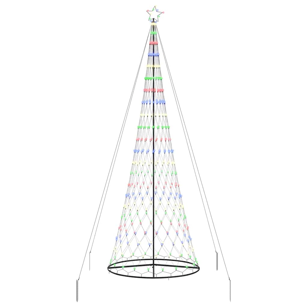 LED Kalėdų medis su 455 LED Įvairiaspalvis 399 cm metalas