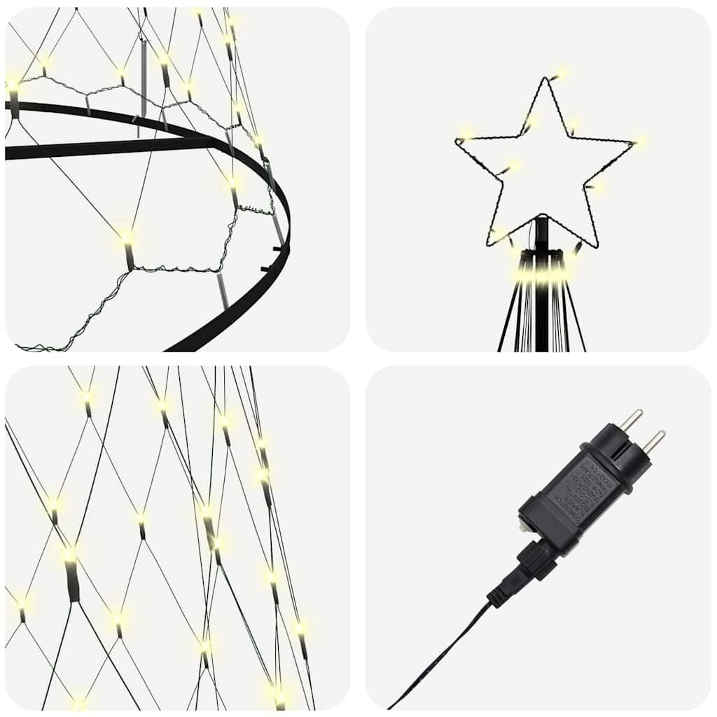 LED Kalėdų medis Šilta balta 500 cm metalas