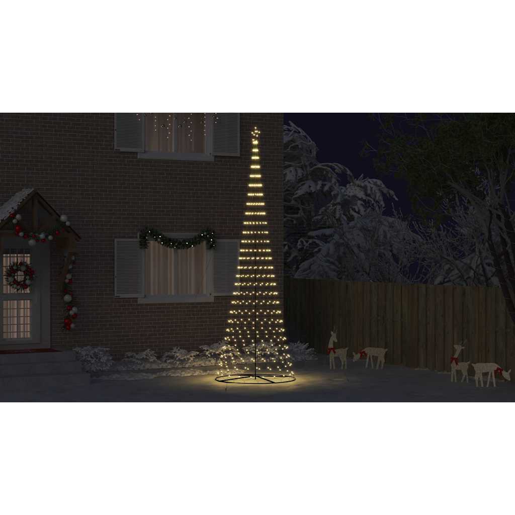 LED Kalėdų medis su 555 LED s stovu Šilta balta 500 cm metalas