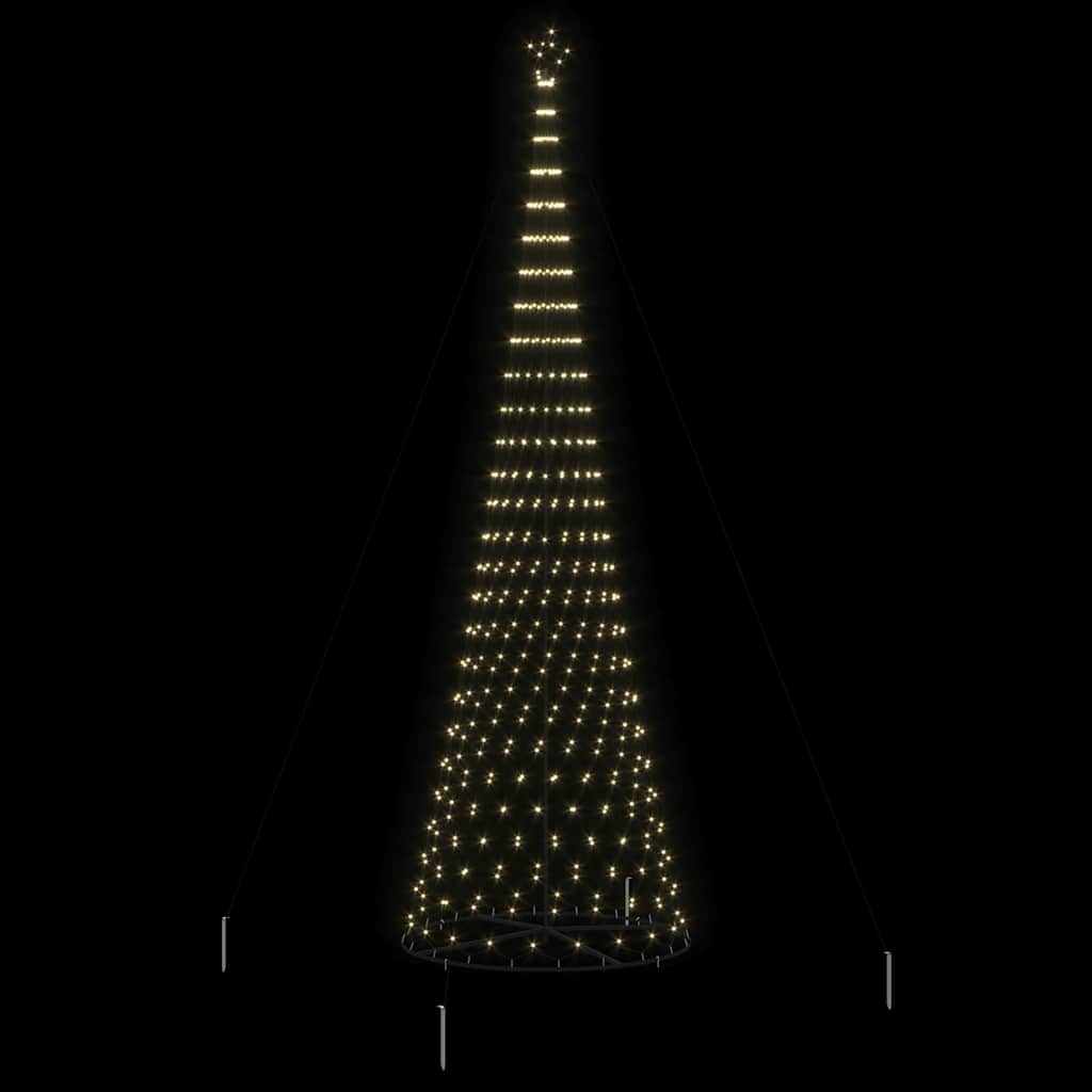 LED Kalėdų medis su 555 LED s stovu Šilta balta 500 cm metalas