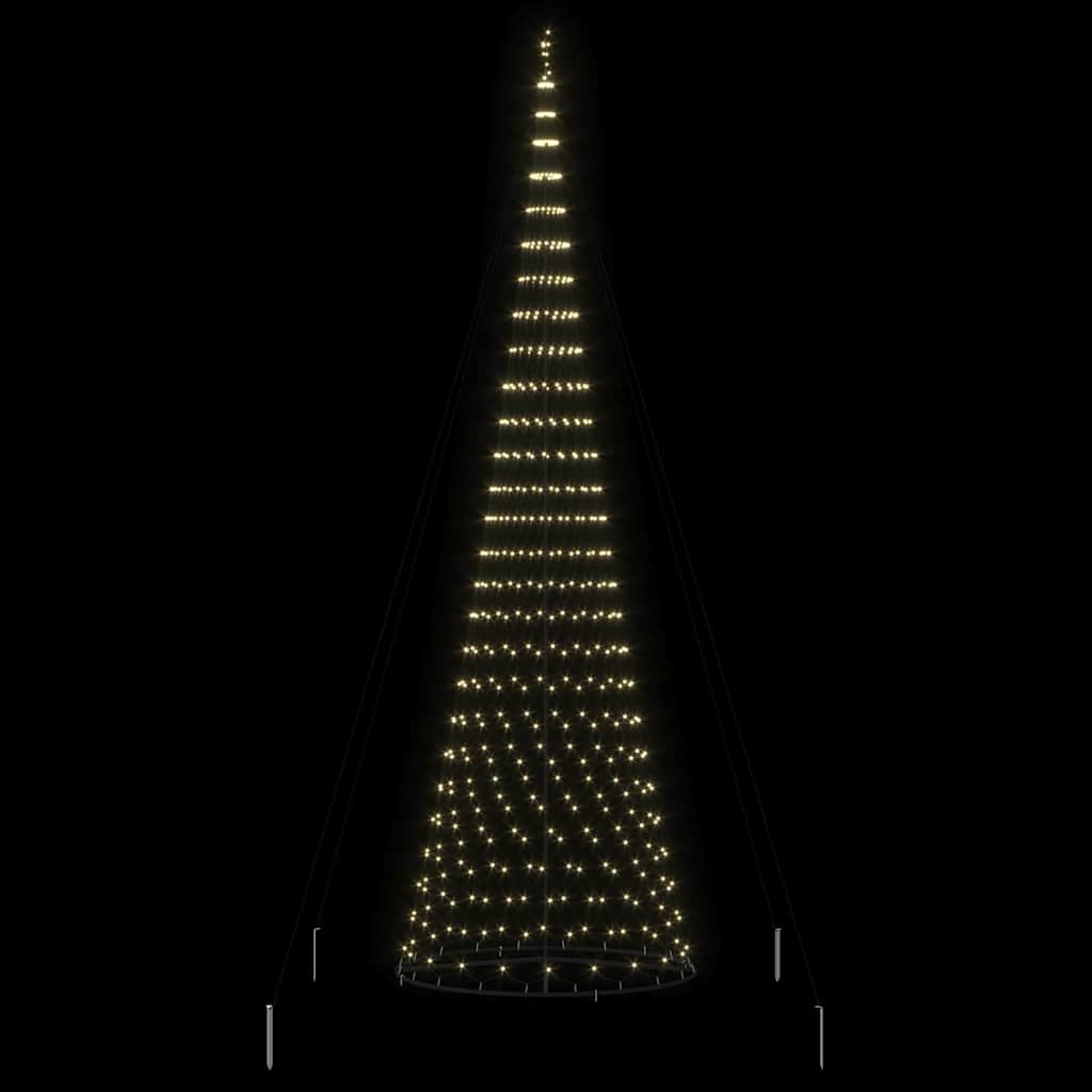 LED Kalėdų medis su 555 LED s stovu Šilta balta 500 cm metalas