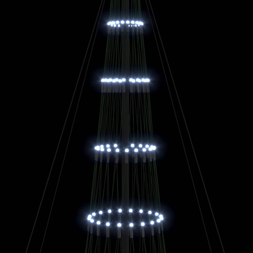 LED Kalėdų medis Šaltas baltas 500 cm metalas