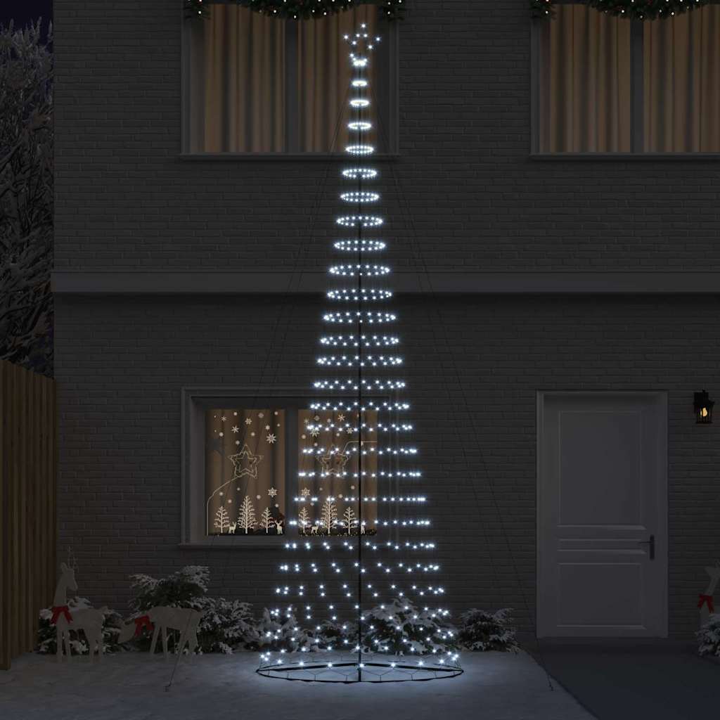 LED Kalėdų medis Šaltas baltas 500 cm metalas