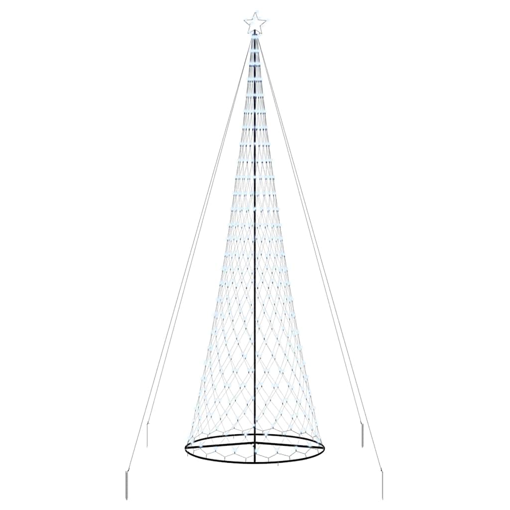 LED Kalėdų medis su 555 LED s stovu Šalta balta 500 cm metalas