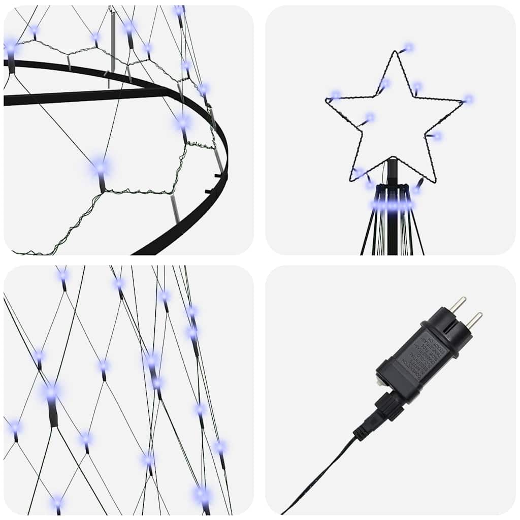 LED Kalėdų medis Mėlyna 500 cm metalas