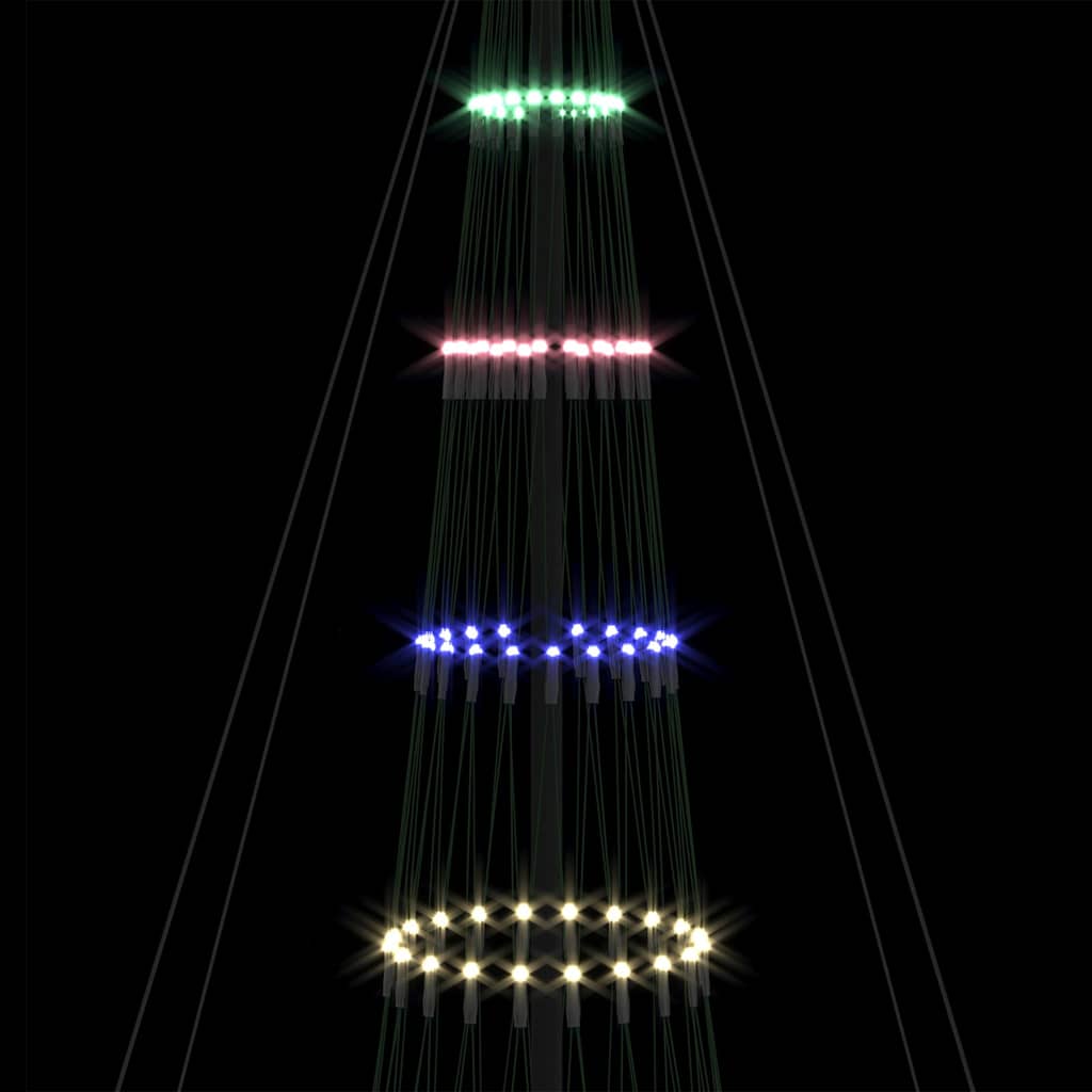 LED Kalėdų medis Įvairiaspalvis 500 cm metalas